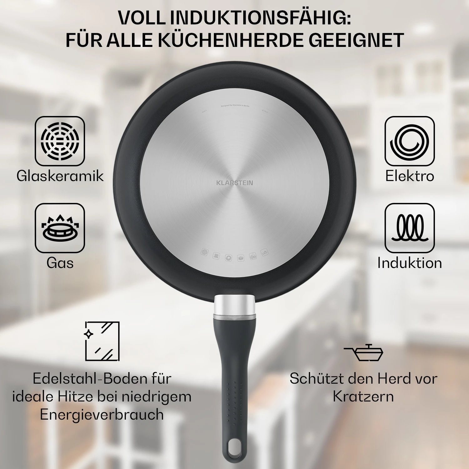 Noto Endurance Bratpfanne Ø28 cm geschmiedetes Aluminium abnehmbarer Griff Noto Endurance Bratpfanne Ø28 Cm Geschmiedetes Aluminium Abnehmbarer Griff -Deutschland Klarstein Verkaufs-Shop 10045003 de 0005 usp