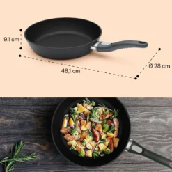 Noto Endurance Bratpfanne Ø28 Cm Geschmiedetes Aluminium Abnehmbarer Griff 8 Noto Endurance Bratpfanne Ø28 Cm Geschmiedetes Aluminium Abnehmbarer Griff -Deutschland Klarstein Verkaufs-Shop 10045003 yy 0009 dimensions