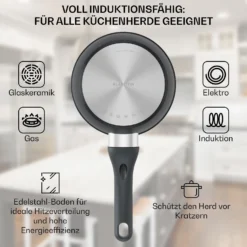 Noto Endurance Kasserolle Ø16cm Geschmiedetes Aluminium Induktion Antihaft -Deutschland Klarstein Verkaufs-Shop 10045005 de 0004 usp