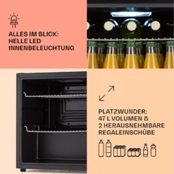 Coachella 50 Weinkühlschrank 47 Liter WiFi-Funktion Hintergrundbeleuchtung Edelstahl 3 Coachella 50 Weinkühlschrank 47 Liter WiFi-Funktion Hintergrundbeleuchtung Edelstahl -Deutschland Klarstein Verkaufs-Shop 10045041 de 0004 usp