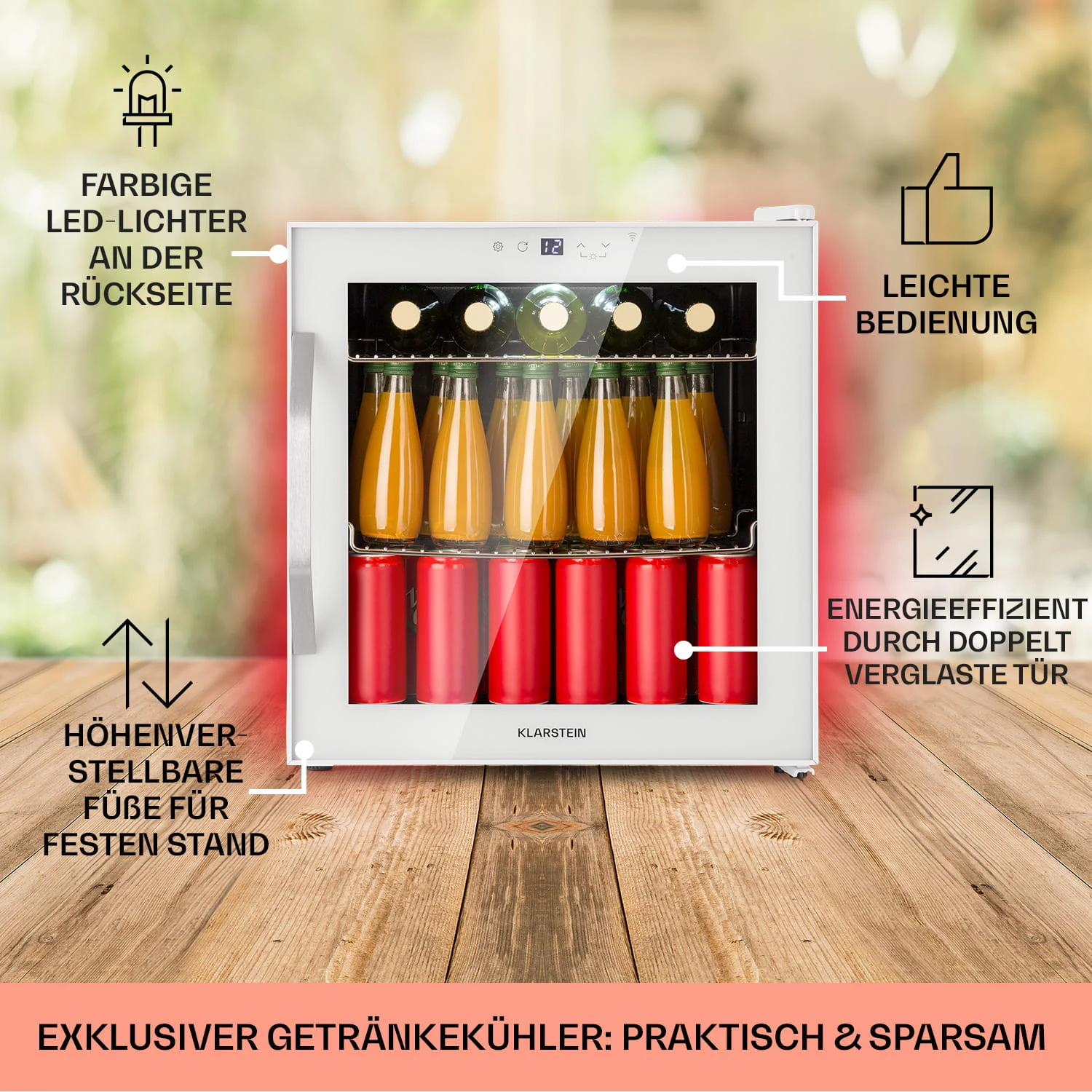 Coachella 50 Weinkühlschrank 47 Liter WiFi-Funktion Hintergrundbeleuchtung Edelstahl Coachella 50 Weinkühlschrank 47 Liter WiFi-Funktion Hintergrundbeleuchtung Edelstahl -Deutschland Klarstein Verkaufs-Shop 10045041 de 0005 usp