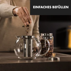 Sencha Teekanne 1,8 L Edelstahl-Siebeinsatz Borosilikatglas Deckel -Deutschland Klarstein Verkaufs-Shop 10045057 de 0003 logo