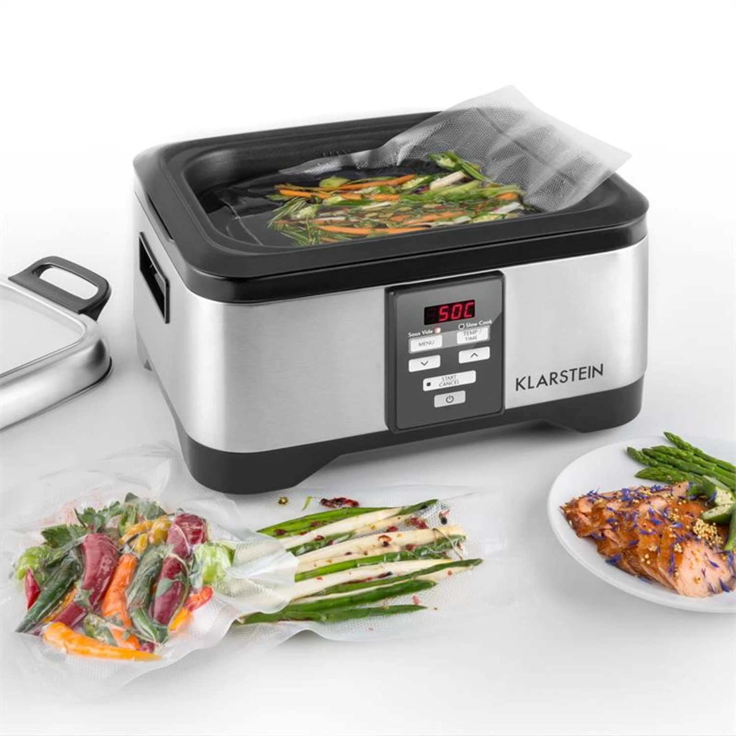 Tastemaker Foodlocker Sous-vide Set Schongarer Slow Cooker 6l 550 W Tastemaker Foodlocker Sous-vide Set Schongarer Slow Cooker 6l 550 W -Deutschland Klarstein Verkaufs-Shop 60001605 yy 0002 ambient Klarstein Tastemaker Foodlocker Sous vide Set