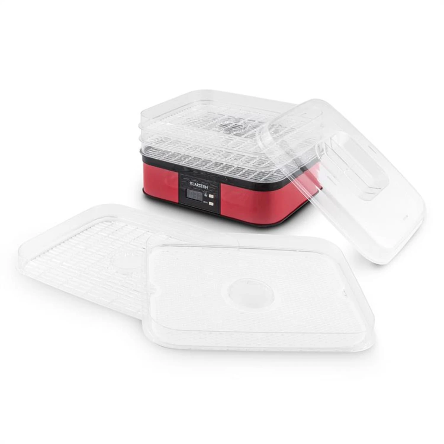 Herakles 8G Valle Di Frutta Mixer Set BPA-frei Standmixer Dörrgerät -Deutschland Klarstein Verkaufs-Shop 60001811 yy 0007 titel 03 Klarstein Valle di Frutta Doerrautomat 250W rot