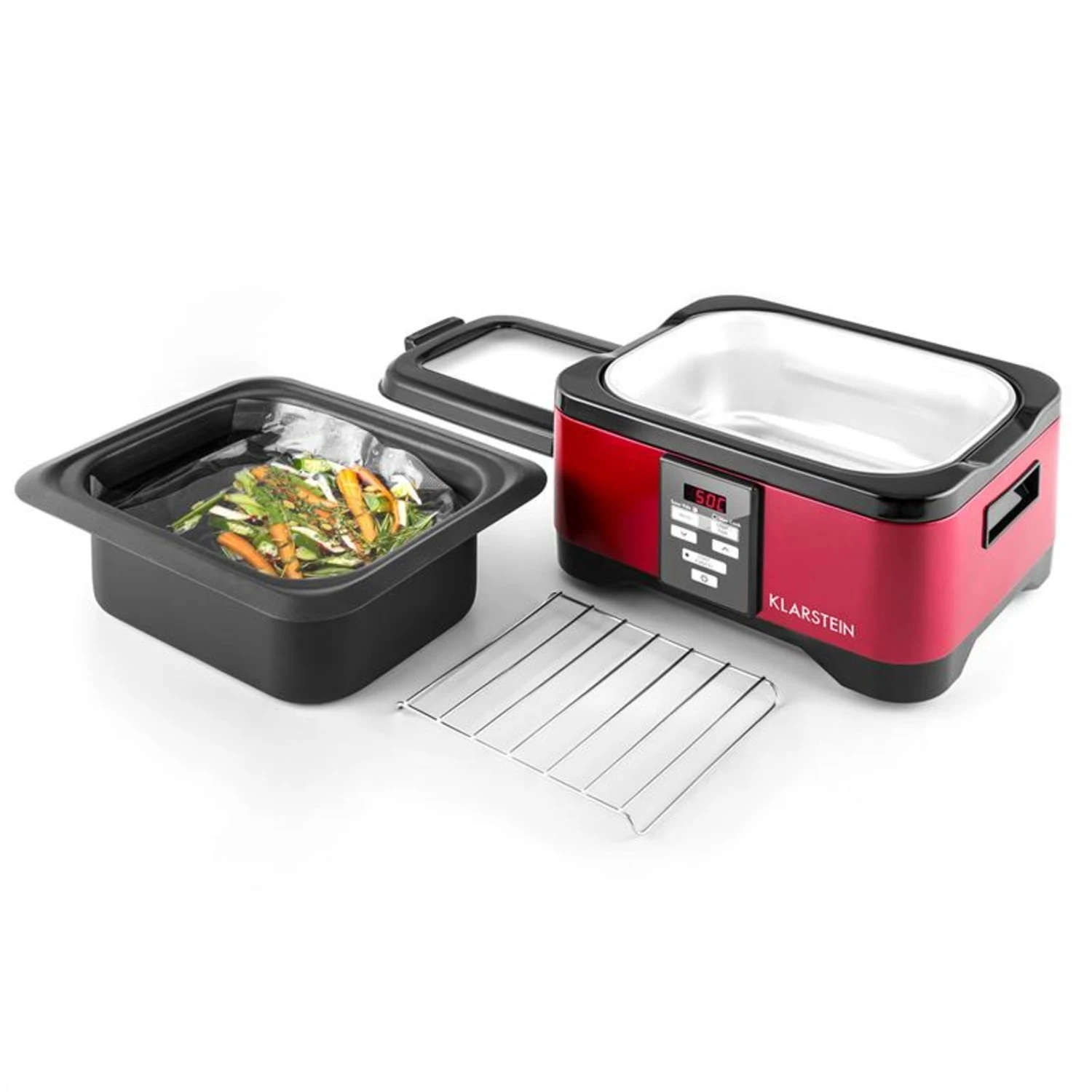 Tastemaker Sous Vide Garer mit Foodlocker Slim Vakuumierer und Vakuumierfolien-Rolle Komplett-Set Tastemaker Sous Vide Garer Mit Foodlocker Slim Vakuumierer Und Vakuumierfolien-Rolle Komplett-Set -Deutschland Klarstein Verkaufs-Shop 60001816 yy 0005 ambient 03 Klarstein Tastemaker Sous Vide Garer