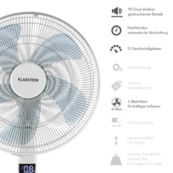 Silent Storm Standventilator 2er-Set 16" (41cm) 5-Blatt-Rotor Weiß -Deutschland Klarstein Verkaufs-Shop 60002055 yy 0004 detail Klarstein Silent Storm Standventilator weiss reedit