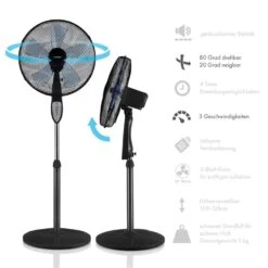 Summerjam Standventilator 2er-Set Standlüfter 50W 3 Stufen Schwarz -Deutschland Klarstein Verkaufs-Shop 60002057 yy 0005 logo Klarstein Summerjam Standventilator schwarz