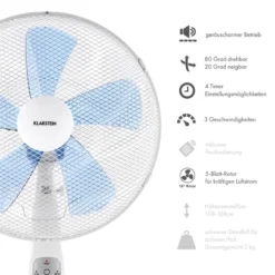 Summerjam Standventilator 2er-Set Standlüfter 50W 3 Stufen Weiß -Deutschland Klarstein Verkaufs-Shop 60002058 yy 0003 logo Klarstein Summerjam Standventilator weiss