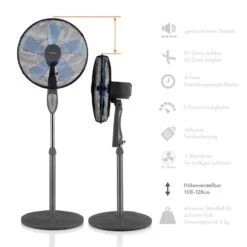 Summerjam Standventilator 2er-Set Standlüfter 50W 3 Stufen Grau -Deutschland Klarstein Verkaufs-Shop 60002059 yy 0006 logo Klarstein Summerjam Standventilator grau reedit