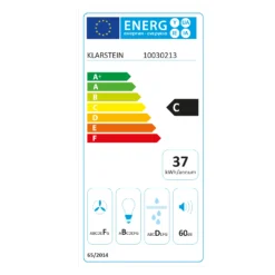 Lorea 90 Dunstabzugshaube Inklusive 2 X Aktivkohlefilter Weiß -Deutschland Klarstein Verkaufs-Shop 60002200 energy label