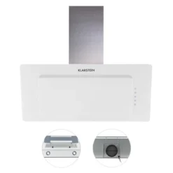 Lorea 90 Dunstabzugshaube Inklusive 2 X Aktivkohlefilter Weiß -Deutschland Klarstein Verkaufs-Shop 60002200 yy 0004 detail Klarstein Lorea Abzugshaube 90cm weiss