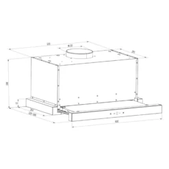 Vinea Dunstabzugshaube Umluftset 60cm 610m³/h Aktivkohlefilter Silber -Deutschland Klarstein Verkaufs-Shop 60002221 yy 0008 detail Klarstein Vinea Unterbau Dunstabzugshaube silber