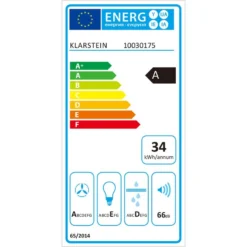 Aurea VII Dunstabzugshaube Umluftset 60cm Aktivkohlefilter Weiß -Deutschland Klarstein Verkaufs-Shop 60002224 energy label