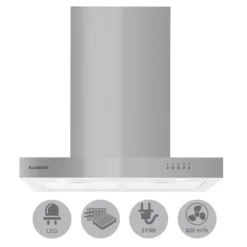 Zarah Dunstabzugshaube 60cm Umluftset 620 M³/h Aktivkohlefilter -Deutschland Klarstein Verkaufs-Shop 60002280 yy 0005 titel Klarstein Zarah Dunstabzugshaube