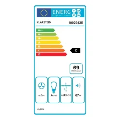 Karajan 90 Dunstabzugshaube Umluftset 536 M³/h Aktivkohlefilter -Deutschland Klarstein Verkaufs-Shop 60002308 energy label