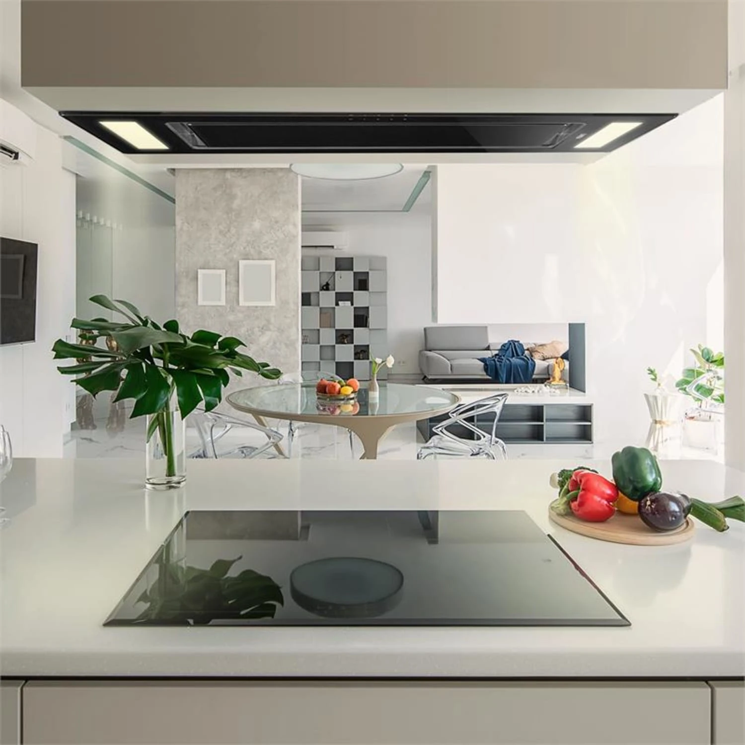 Remy Dunstabzugshaube Umluftset 90cm 230W 620m³/h schwarz Remy Dunstabzugshaube Umluftset 90cm 230W 620m³/h Schwarz -Deutschland Klarstein Verkaufs-Shop 60002322 yy 0003 ambient Klarstein Remy Deckenhaube 90 cm schwarz reedit