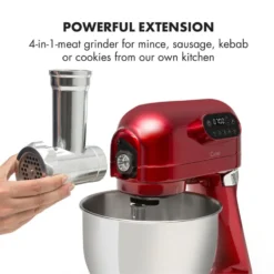 Curve Plus Küchenmaschinen-Set | 5l | 4-in-1 Fleischwolf | Rot -Deutschland Klarstein Verkaufs-Shop 60002329 yy 0008 logo Klarstein Curve Plus Kuechenmaschinen Set rot reedit