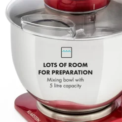 Curve Plus Küchenmaschinen-Set | 5l | 4-in-1 Fleischwolf | Rot -Deutschland Klarstein Verkaufs-Shop 60002329 yy 0009 logo Klarstein Curve Plus Kuechenmaschinen Set rot