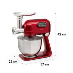 Curve Plus Küchenmaschinen-Set | 5l | 4-in-1 Fleischwolf | Rot -Deutschland Klarstein Verkaufs-Shop 60002329 yy 0012 logo Klarstein Curve Plus Kuechenmaschinen Set rot