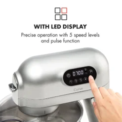 Curve Plus Küchenmaschinen-Set | 5l | 4-in-1 Fleischwolf | Silber -Deutschland Klarstein Verkaufs-Shop 60002330 yy 0005 logo Klarstein Curve Plus Kuechenmaschinen Set silber