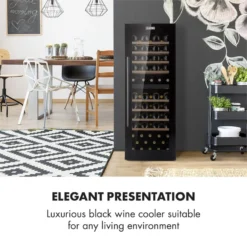 Barossa 77 Duo Weinkühlschrank-Set 2 Zonen 191L/77Fl. Weinglasregal -Deutschland Klarstein Verkaufs-Shop 60002418 yy 0003 logo Klarstein Barossa 77 Duo Weinkuehlschrank schwarz