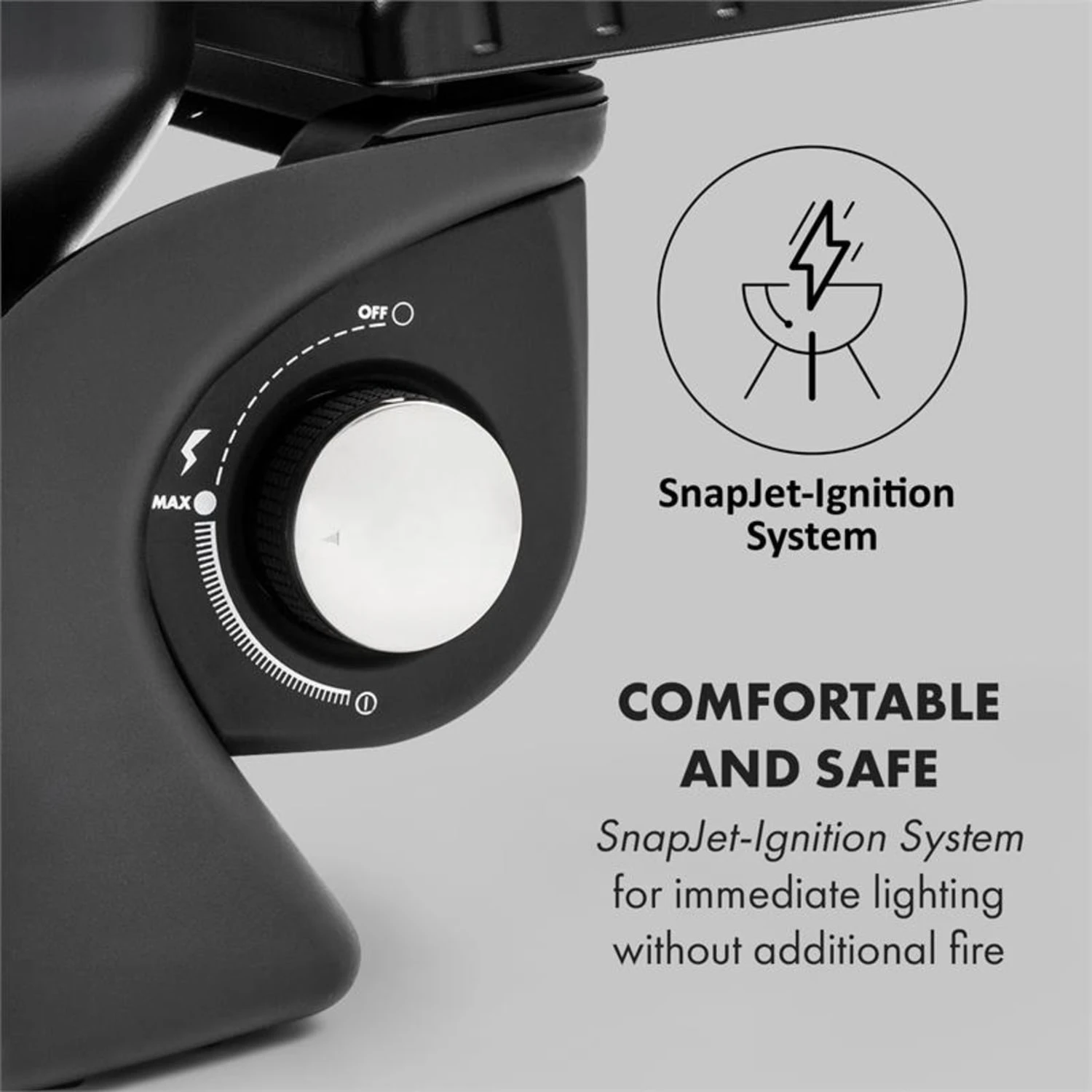 Parforce One 3,5kW 12000BTU 300°C SNJS Gasschlauch schwarz Parforce One 3,5kW 12000BTU 300°C SNJS Gasschlauch Schwarz -Deutschland Klarstein Verkaufs-Shop 60002427 yy 0008 logo Klarstein Parforce One Gasgrill 12000BTU schwarz