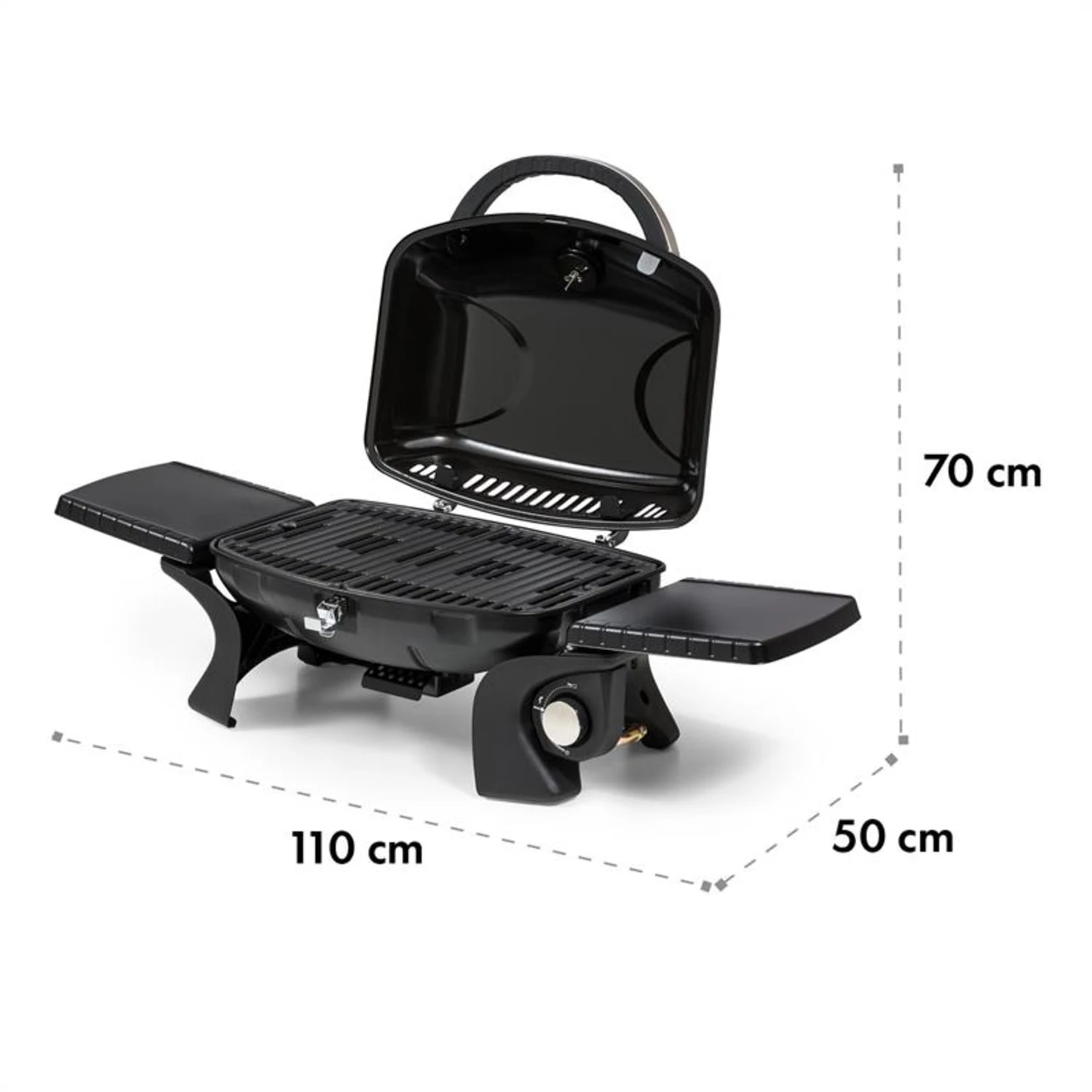 Parforce One 3,5kW 12000BTU 300°C SNJS Gasschlauch Grau -Deutschland Klarstein Verkaufs-Shop 60002428 yy 0010 logo Klarstein Parforce One Gasgrill 12000BTU grau