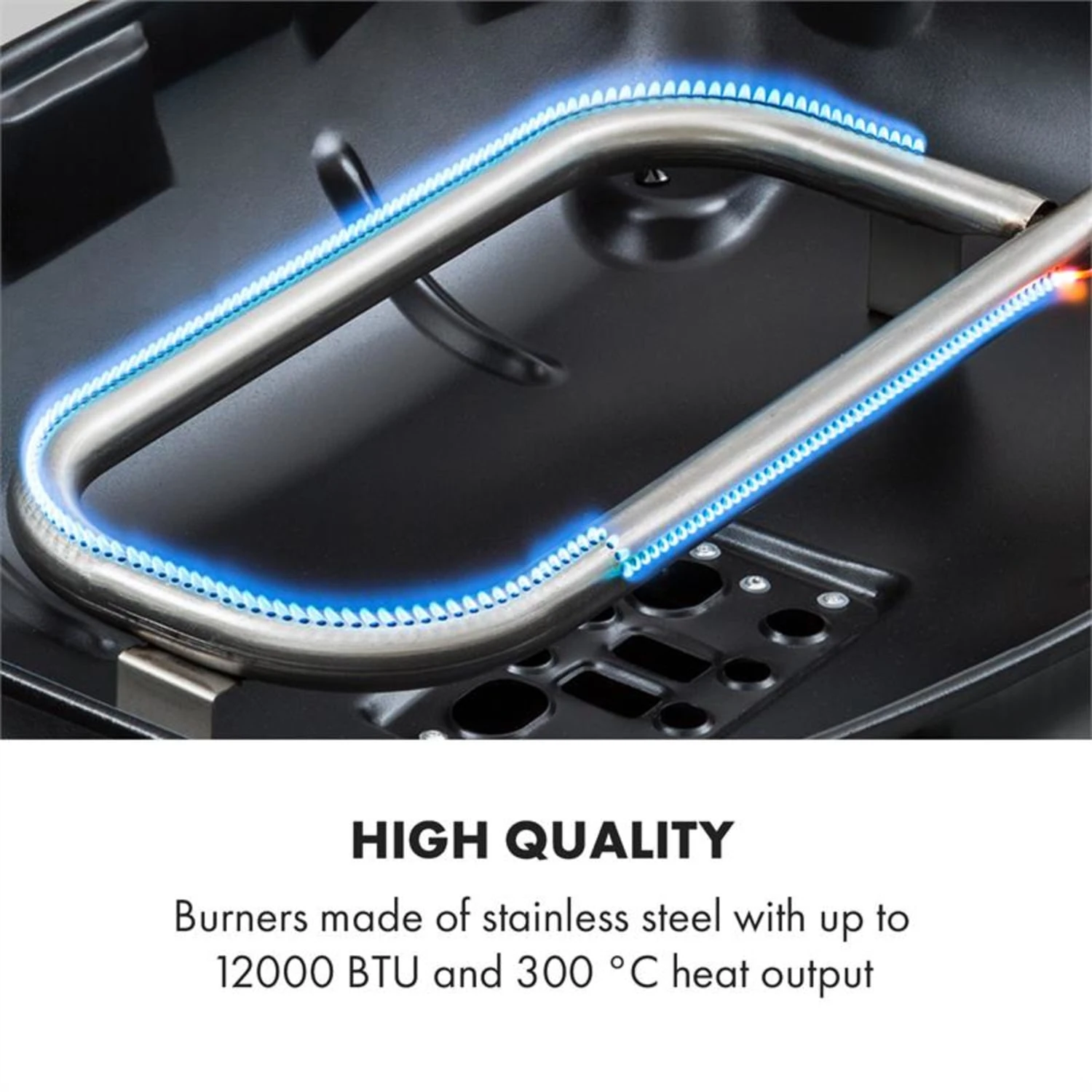 Parforce One Gasgrill 3,5kW 12000BTU Grilltisch Gasschlauch Schwarz -Deutschland Klarstein Verkaufs-Shop 60002431 yy 0005 logo Klarstein Parforce One Gasgrill 12000BTU schwarz