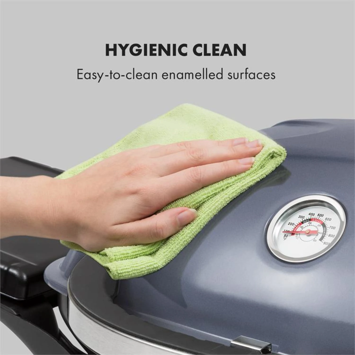 Parforce One Gasgrill 3,5kW 12000BTU SNJS Grilltisch Gasschlauch Grau -Deutschland Klarstein Verkaufs-Shop 60002432 yy 0006 logo Klarstein Parforce One Gasgrill 12000BTU grau