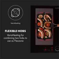 Kalahari Delicatessa Einbau-Ofen-Set Induktion 7000W 68Ltr Schwarz Edelstahl -Deutschland Klarstein Verkaufs-Shop 60002585 yy 0008 logo Klarstein Delicatessa 60 Einbaukochfeld schwarz