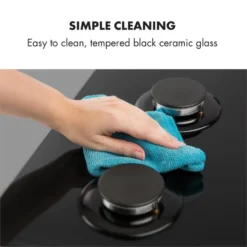 Kalahari Ignito Einbau-Ofen-Set Elektro / Gas 68Ltr Schwarz Edelstahl -Deutschland Klarstein Verkaufs-Shop 60002586 yy 0010 logo Klarstein Ignito 4 Zonen Gaskochfeld schwarz