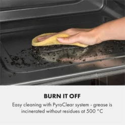 Gusteau Hektor Einbau-Set Backofen + Unterbau-Haube 2950W 64Ltr 530 M³/h Weiß Edelstahl -Deutschland Klarstein Verkaufs-Shop 60002592 yy 0004 logo Klarstein Gusteau Elektrischer Einbaubackofen weiss