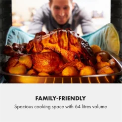 Gusteau Hektor Einbau-Set Backofen + Unterbau-Haube 2950W 64Ltr 530 M³/h Weiß Edelstahl -Deutschland Klarstein Verkaufs-Shop 60002592 yy 0005 logo Klarstein Gusteau Elektrischer Einbaubackofen weiss