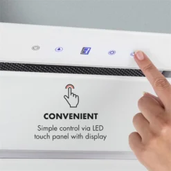 Gusteau Hektor Einbau-Set Backofen + Unterbau-Haube 2950W 64Ltr 530 M³/h Weiß Edelstahl -Deutschland Klarstein Verkaufs-Shop 60002592 yy 0009 logo Klarstein Hektor Dunstabzugshaube Einbau weiss