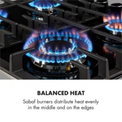 Gusteau Ignito Einbau-Ofen-Set Elektro / Gas 64Ltr Schwarz Edelstahl -Deutschland Klarstein Verkaufs-Shop 60002595 yy 0008 logo Klarstein Ignito 4 Zonen Gaskochfeld schwarz