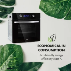 Gusteau Remy Einbau-Set Backofen + Einbau-Haube 2950W 64Ltr 620 M³/h Schwarz Edelstahl -Deutschland Klarstein Verkaufs-Shop 60002597 yy 0006 logo Klarstein Gusteau Elektrischer Einbaubackofen schwarz