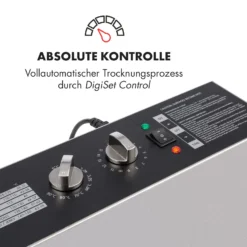 Master Jerky 16 Dörrautomat + Fleischhaken Set 1500W 40-90 °C 15h-Timer Edelstahl Silber -Deutschland Klarstein Verkaufs-Shop 60002668 de 0004 logo