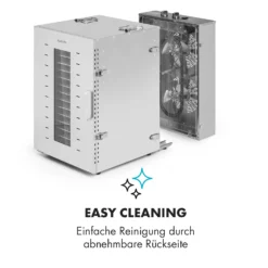 Master Jerky 16 Dörrautomat + Fleischhaken Set 1500W 40-90 °C 15h-Timer Edelstahl Silber -Deutschland Klarstein Verkaufs-Shop 60002668 de 0008 logo