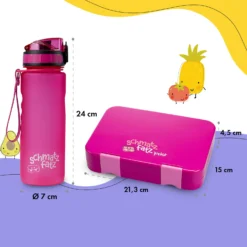 Schmatzfatz Frühstücksset Lunchbox & Trinkflasche Tritan Dicht BPA-frei -Deutschland Klarstein Verkaufs-Shop 60002939 yy 0008 dimensions
